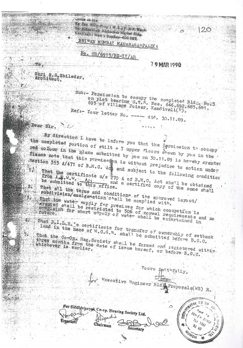 Building Occupation Certificate